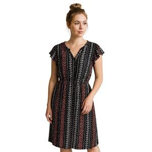 Dress Faded Glory Sleeveless Brown Black Juniors Large 12 14 WOMEN'S WOMAN'S
